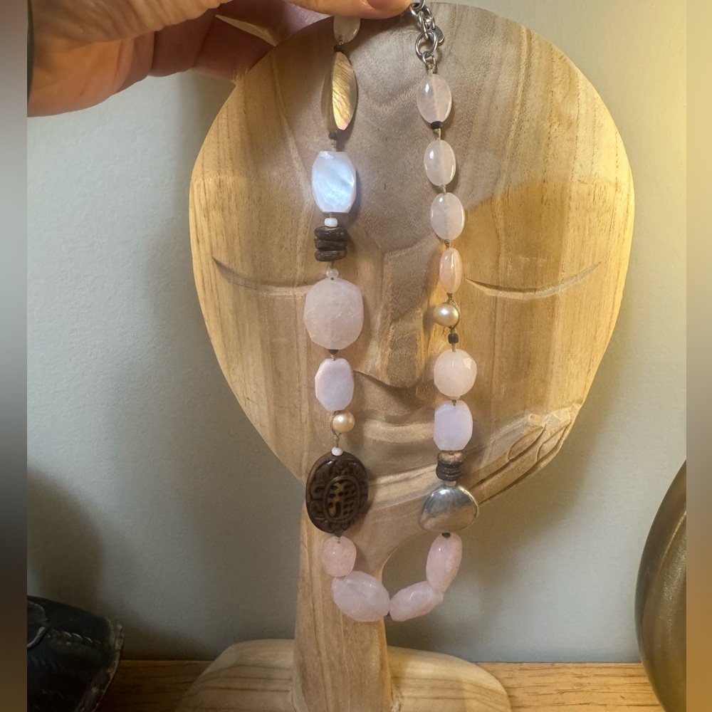 🌟SILPADA N1819 Sterling & Rose Quartz Necklace